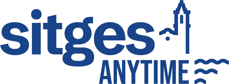 Logo Sitges Anytime. Turisme de Sitges